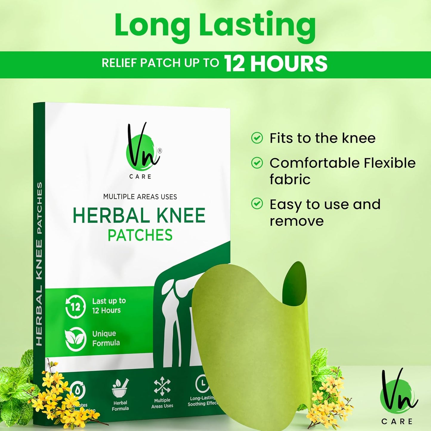 Knee Pain Relief Patch | Herbal Pain Relief Knee Patch